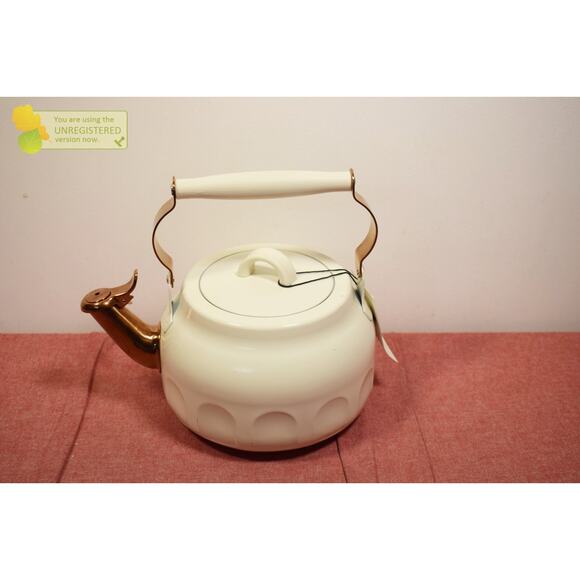 Hearth & Hand with Magnolia 2qt Stainless Steel Arch Cutout Teapot Cream (Scuff) - Picture 5 of 8